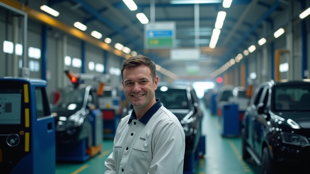 Automobilproduktion in Werkhalle