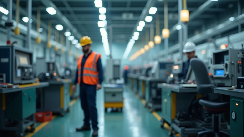 Produktionshalle mit Maschinenpark